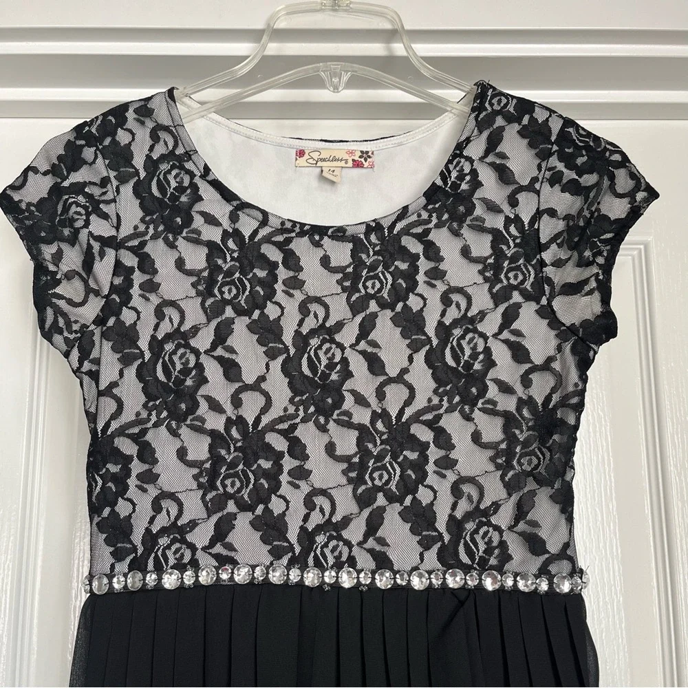 Speechless Black & White Lace Dress.